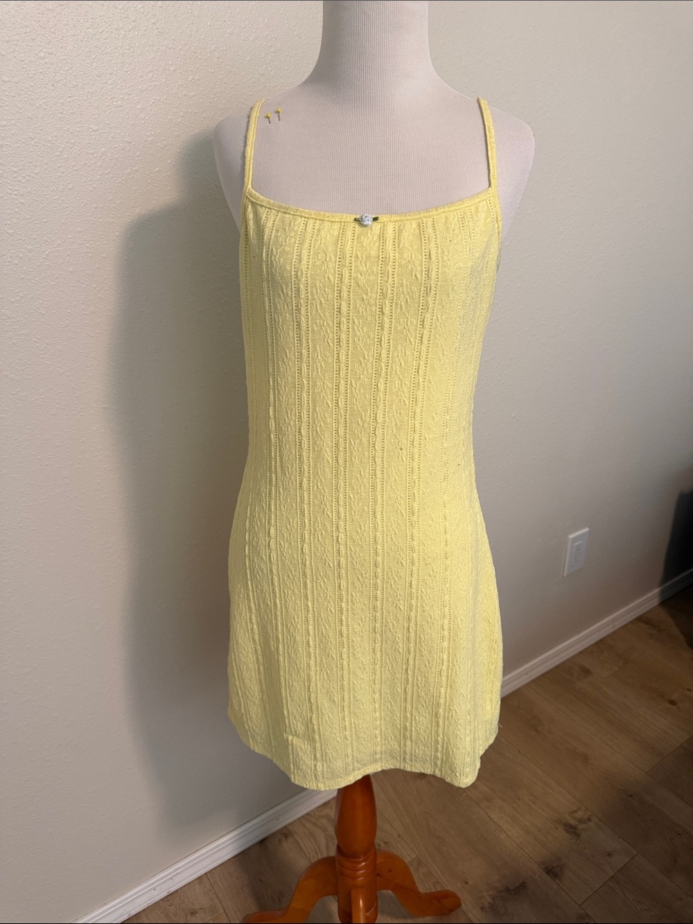 wild fable Yellow Knit Slip Dress